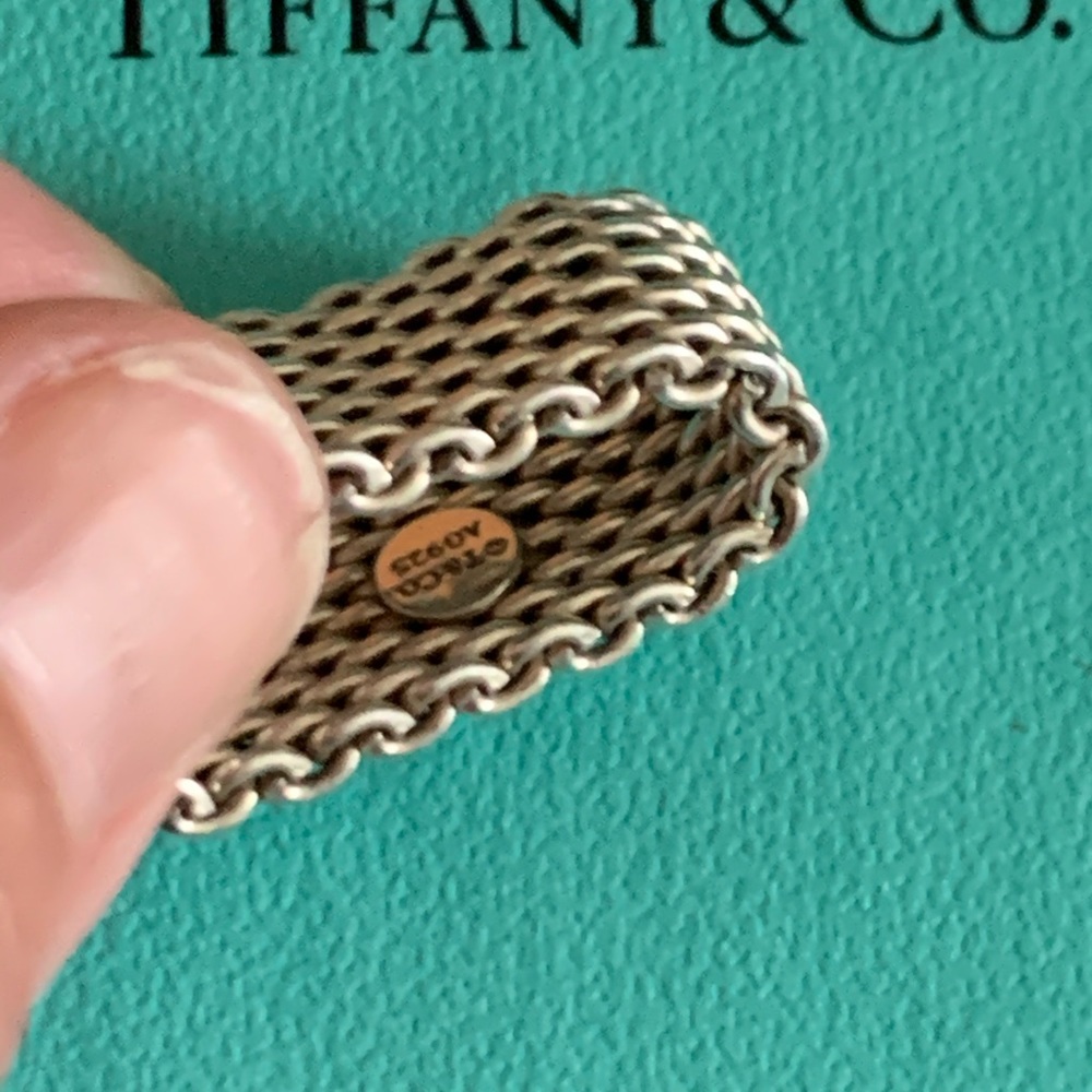 TIFFANY & CO. • SOMERSET MESH RING • SIZE 6.5 - Picture 4 of 7